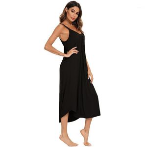 Ropa de dormir para mujer, camisones largos de algodón para mujer, vestido de noche sin mangas, camisón Sexy, camisón para dormir 2021