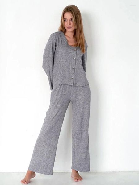 Vêtements de nuit pour femmes Marthaqiqi Hiver Ladies Nighty Suit sexy V-col