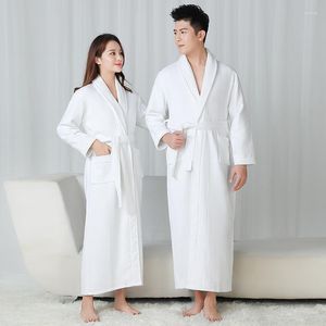 Vêtements de nuit pour femmes Hommes et femmes Baignade Absorbant Yukata Nuisettes d'hiver Épaissi Coton Gaufre Double Allongé Couple Serviette Peignoir El