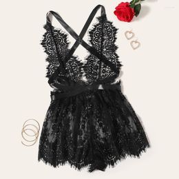 Ropa de dormir para mujer Mini vestido de noche de encaje camisón de verano bata de dormir para mujer ropa interior Sexy ropa erótica