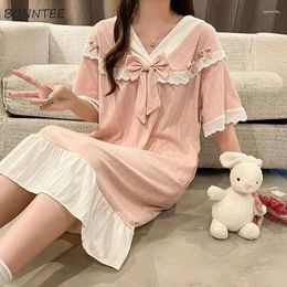 Dames Nachtkleding Nachthemden Dames Kant Tender Vrouwelijk Design Kawaii Home Fashion Zacht Lui Stijl Prinses Zomer Prevalent College Ins Jong