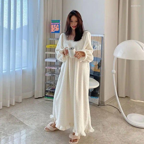 Vêtements de nuit pour femmes Chemises de nuit Femmes Loisirs Solide Sweet Princess Style Ulzzang Dentelle Chic Sleepshirts Belle Soft Home Wear Nighty 2023