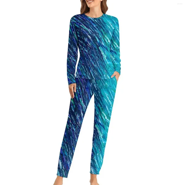 Vêtements de nuit pour femmes océan peu profonde pyjamas automne