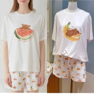 Dames slaapkleding pyjama's zomerkamer dragen dames pyjama set t-shirt shorts modal Q240528