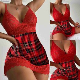 Vêtements de nuit pour femmes plaidons sommeil femme lingerie sexy sous-vêtements de nuit de nuit exotique féminine robe de nuit babydoll linceria sensuelle mujerc24319