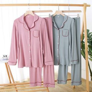 Dames slaapkleding Zwangere vrouwen katoen 2 stks pyjama's pakken lactatie losse huiskleding lente herfst verpleegkunde borstvoeding nachtkleding