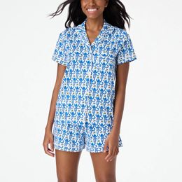 Vêtements de nuit pour femmes preppy singe pamas set les femmes y2k vêtements repeuple collier single poitrine à manches courtes et shorts 2024