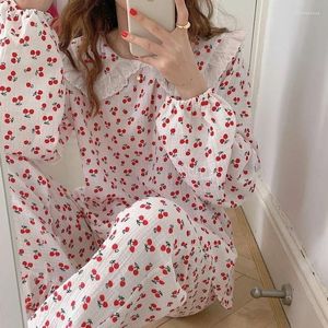 Ropa de dormir para mujeres Pajamas de algodón Kawaii