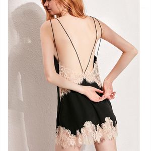 Vêtements de nuit pour femmes Robe Sexy Camisolas Sensuais chemise de nuit femmes Robe de nuit porno dentelle Robe Femme Ronde