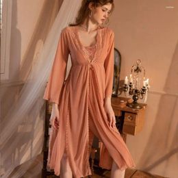 Vêtements de nuit pour femmes Robe sexy Robe d'été Peignoir Lingerie Longue Femme Pour Ensemble Dames Femme Marry Chemise de nuit Pyjamas en dentelle Robes de nuit privées