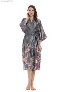 Slaapkleding voor dames sexy vrouwen lang gewaad met zak bruid bruid bruidsmeisje kleedjurk rayon kimono badrobe groot formaat s-xxxl nachtjurk t230523