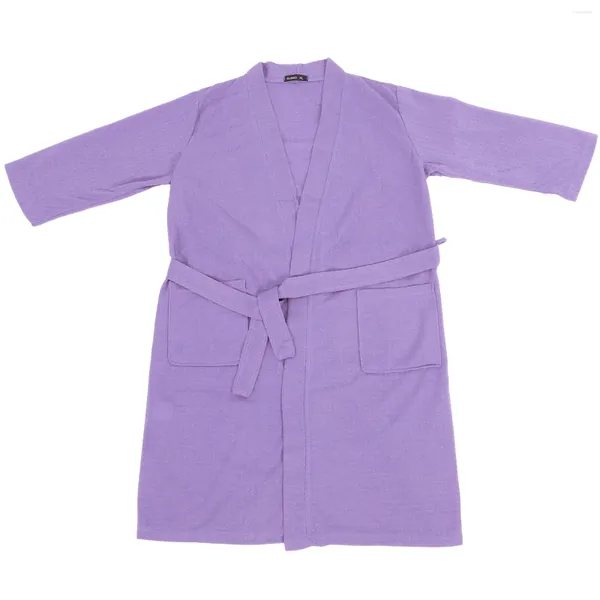 Ropa de dormir para mujer Albornoz de ducha Baño Spa Albornoz largo Vestido de salón Camisón XL