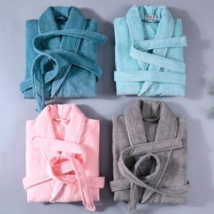 Vêtements de nuit pour femmes doux amoureux chemise de nuit hommes femmes robe coton éponge éponge kimono peignoir robe mâle maison vêtements décontracté el robewomen'