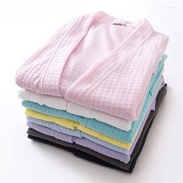 Ropa de dormir para mujer Primavera y verano Estilo simple Mujeres o amantes del hombre Albornoz absorbente de secado rápido Bata Pijamas Camisón Ropa para el hogar Dormir