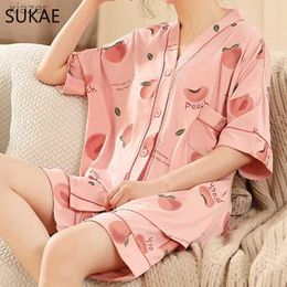 Dames slaapkleding sukae dames zomer cool model pyjamas m-5xl kimono heren grote v-neck pyjamas cartoon pyjamas casual dames pyjama wx