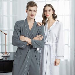 Dames Nachtkleding Zomerliefhebbers Zachte Wafel Badjas Kimono Ademend Absorbeerbare Lounge Dressing Town Home Roosters Vrouwelijke Pyjama