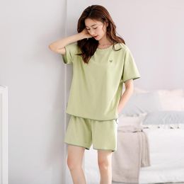 Pyjamas d'été pour femmes avec poitrine PAME FEMMES PAJAMAS MODAL SET PIJAMAS LADES Vêtements à domicile solides