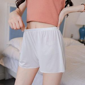 Dames slaapkleding zomer dunne vrouwen veiligheidsbroek geen krullende losse bokser femme anti -schurende shorts onder rokbodem