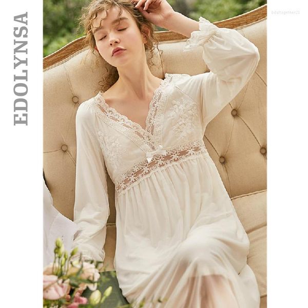 Vêtements de nuit pour femmes été Vintage coton 2023 chemise de nuit grande taille femmes vêtements de maison robe de nuit dames vêtements de nuit Lingerie nuisette T650