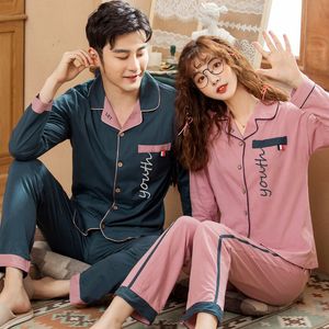 Vêtements de nuit pour femmes Sweet Cute Cartoon Print Pyjamas pour femmes Automne Couple Vêtements de nuit Femmes Hommes Pijama Kawaii Pyjamas à manches longues Loungewear Suit Pjs 230303