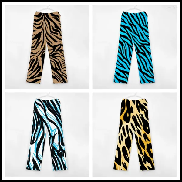 Pantalon de pyjama à motif de tigre pour femmes, vêtements de nuit pour hommes et femmes, bas de sommeil Super doux unisexe avec poches et cordon de serrage