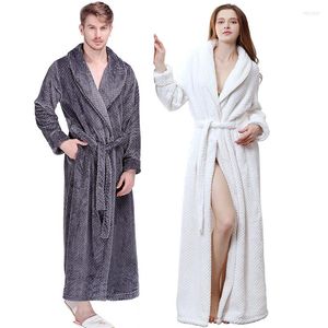 Dames slaapkleding wintergewaad toga koraal fleece vrouwen warme kimono nachthemd loungewear dikke mannenliefhebbers bathrobes lingerie