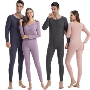 Dames slaapkleding winter thermisch ondergoed heren- en dameskleding pyjama set pak paar lange mouw broek