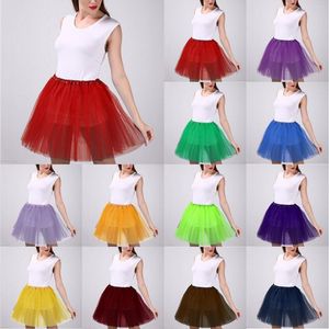 Ropa de dormir para mujer Color de caramelo para mujer Falda multicolor Soporte Medio cuerpo Puff Petticoat Colorido Pequeñas faldas de ballet para niñas Cama gemela