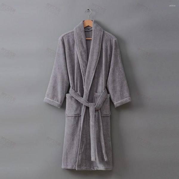 Ropa de dormir para mujer Mujeres Albornoz Hombres Grueso Cálido Toalla larga Talla grande Kimono Bata de baño Invierno Peignoir Vestido Bata de dama de honor