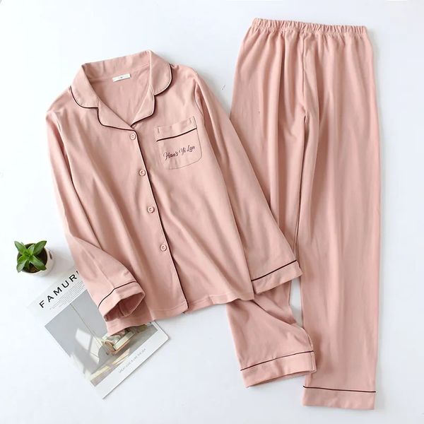 Ropa de dormir para mujer Conjunto de pijamas de algodón para mujer para otoño e invierno, pantalones largos de manga larga, pijamas de varios colores para mujer, traje grueso para el hogar 231122