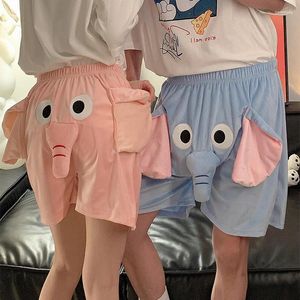 Vêtements de nuit pour femmes pantalons de pyjama éléphant homme mignon dessin animé drôle de nez short nez d'été