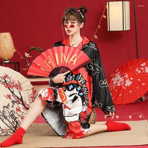 Dames slaapkleding vrouwen nachtdress Chinese stijl retro nachthemd korte mouw huisjurk casual zachte badjas intieme lingerie