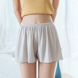 Vêtements de nuit pour femmes Femmes culottes sous jupe sécurité pantalons courts rayures sous-vêtements sans couture vague ourlet boxeur lâche vêtements d'extérieur shorts