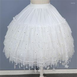 Mulheres sleepwear mulheres babados petticoat fofo bolha tutu saia crinoline underskirt sem aro lolita desossada com tule