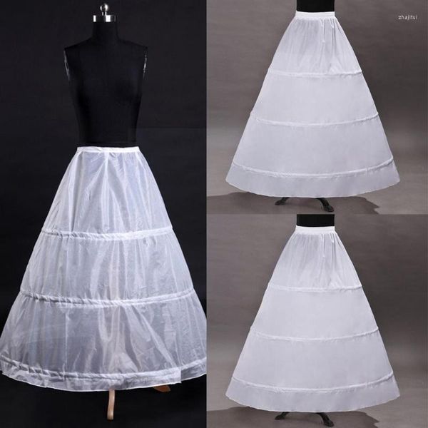 Vêtements de nuit pour femmes Femmes Femmes 3 Cerceaux A-ligne Jupon Réglable Cordon De Serrage Unique Robe De Mariée Crinoline Couche De Taille Boule De Mariage