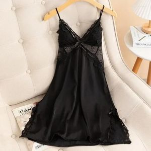 Vêtements de nuit pour femmes Femmes Sexy Homewear Dentelle Lingerie Satin Chemise de nuit Vêtements de nuit Femme Chemise de nuit Robe Robe d'été Chemise