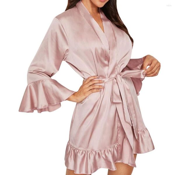 Vêtements de nuit pour femmes Femmes Sexy Dentelle Lingerie Vêtements de nuit Sous-vêtements Pyjamas Dames Chemise de nuit transparente Peignoir Confortable Maison