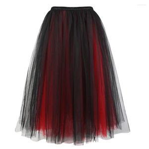 Dames Nachtkleding Vrouwen Rok Prinses Tutu Tule Rokken Burlesque Corset Accessoires Sexy Baljurk Lolita Lange Mesh Rode Jupe