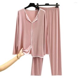 Ropa de dormir para mujer Mujeres Primavera Otoño Conjuntos de pijamas suaves 2023 Moda coreana Otoño Mujer Pantalones de manga larga Damas Traje de casa Pijama Feminino