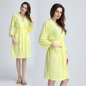 Ropa de dormir para mujer, bata de baño Sexy de verano para mujer, Kimono Waffle, bata de baño para mujer, bata de moda, camisones, batas de dama de honor, boda