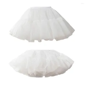 Vêtements pour femmes pour femmes tulle tutus jupe taille élastique 6 couches jupes à bulles à volants