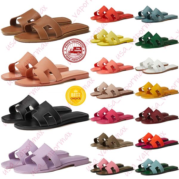 Zapatillas de mujer Sandalias de diseño de lujo Diapositivas de verano Outwear Playa de cuero Zapatillas de vacaciones de ocio sexy Moda de fondo plano Sandalias para caminar Tamaño 35-42