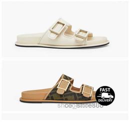 Zapatillas de mujer Zapatillas de mujer Sandalias sexy de verano Diseñador de lujo para hombres Sandalias de suela gruesa de cuero genuino Zapatos planos Zapatos de prestigio de moda Playa de mujeres con