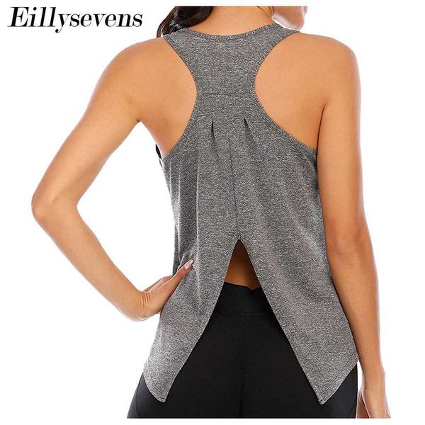 Débardeur en molleton croisé à dos ouvert pour femmes 2020 Nouvelle mode Lady Sweat-shirt sans manches Chemise Chemisier Pull sans dos Y0824