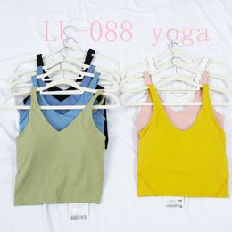 Sportbeha voor dames LU-088 Fitness Hardlopen Yogavest Mouwloos U-vormig borstkussen Outdoor Jogging Sneldrogend Ademend Yoga BH