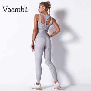 Ensemble de sport pour femmes femme 2 pièces grande taille Yoga Sport salopette vêtements en vrac pour femmes vêtements de sport Leggings Fitness soutien-gorge 210813