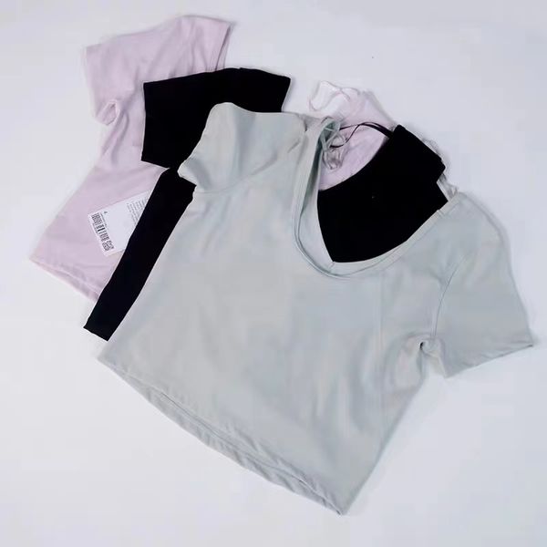 T-shirt de sport pour femmes Vêtements Femme Femme Short Sheeve Shirts Gym Tops Active Wear Clothes Yoga Ladies Yoga Womens