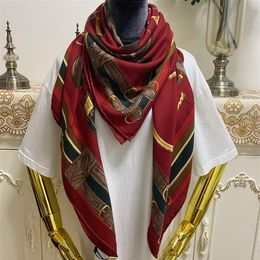 Bufandas cuadradas para mujer bufandas de buena calidad 30% SEDA 70% material de cachemira vino rojo pinta letras patrón de caballo tamaño 130cm- 130c214B