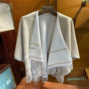 Écharpe en laine de cachemire pour femmes, écharpe en soie, Shearling Pashmina, châle enveloppant, foulards de luxe de styliste pour femmes avec boîte