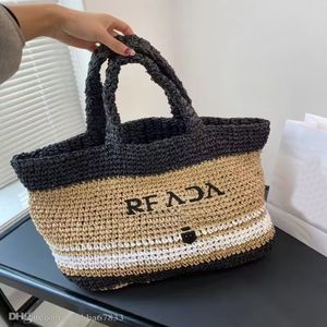 Sac de courses de rue pour femmes, mode et Protection de l'environnement, paille brodée avec lettres, spectacle de trottoir, panier de légumes de fête 2088